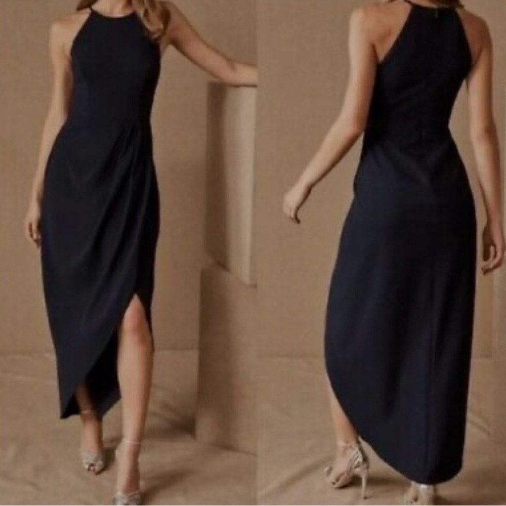 Elegant Black Halter Dress